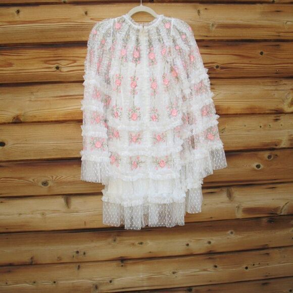 Mac Duggal 8031 Embroidered Flare Sleeve Embroidered Mini Dress - Picture 11 of 14